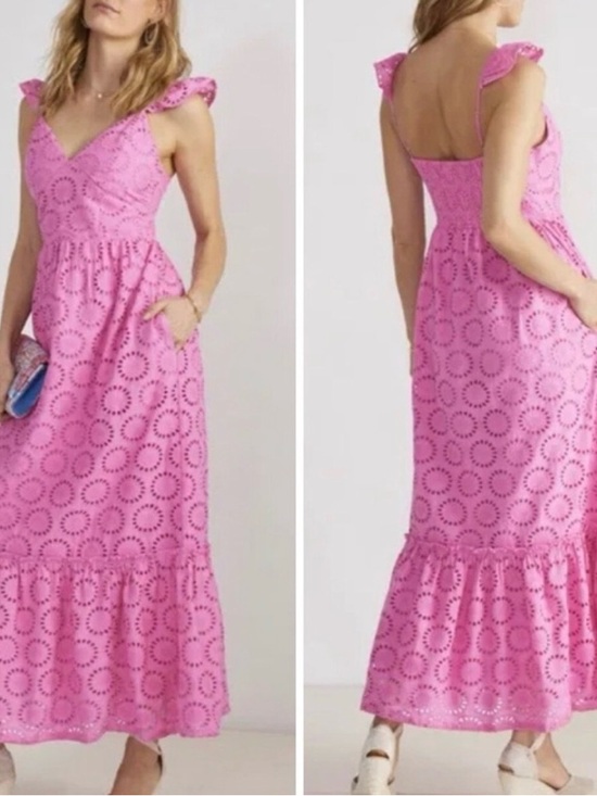 Vineyard Vines Dresses & Skirts - Vineyard Vines Pink Eyelet Maxi Dress